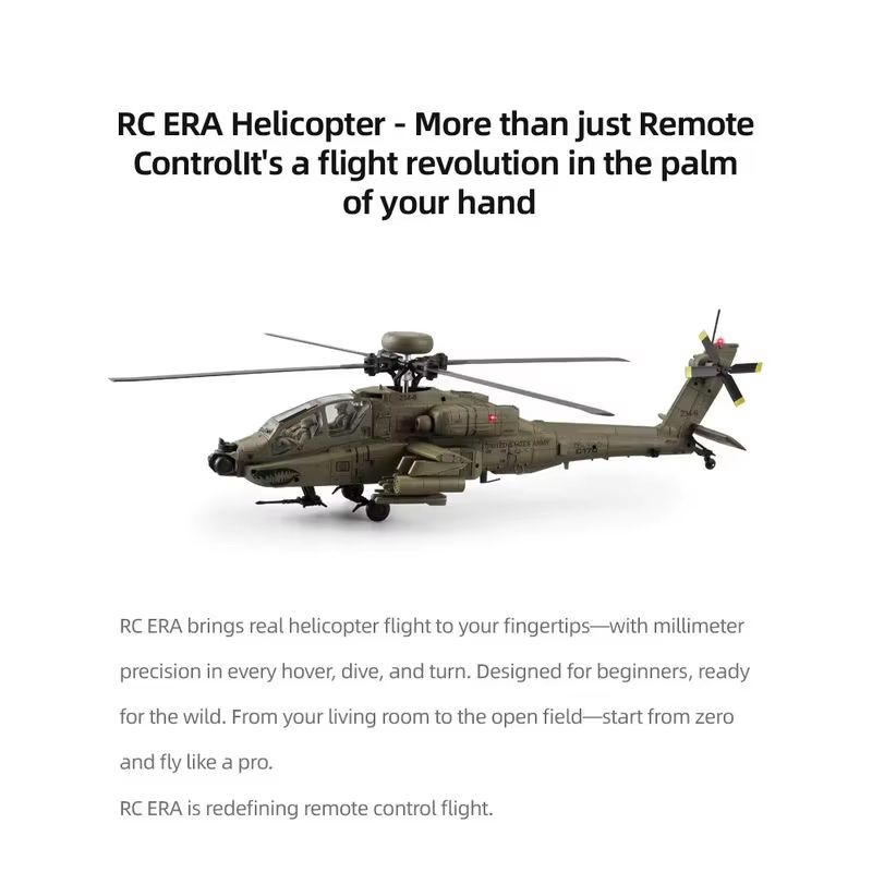 RC Era AH‑64D Apache C170 6CH  - Rc Helicopter Single Rotor recension och pris