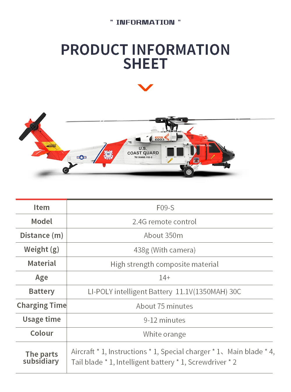 YU XIANG F09-S Battery 6CH  UH - Rc Helicopter Coaxial recension och pris