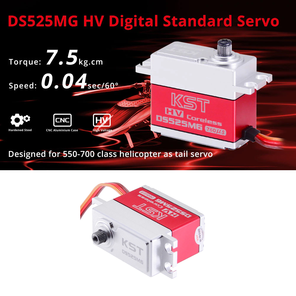 KST DS215MG/ DS315MG /DS525MG  - Rc Helicopter Servo recension och pris