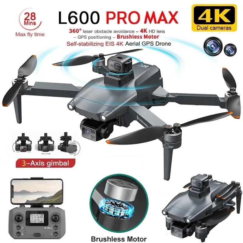 L600 PRO MAX GPS Drone Profess - Rc Helicopter Case recension och pris